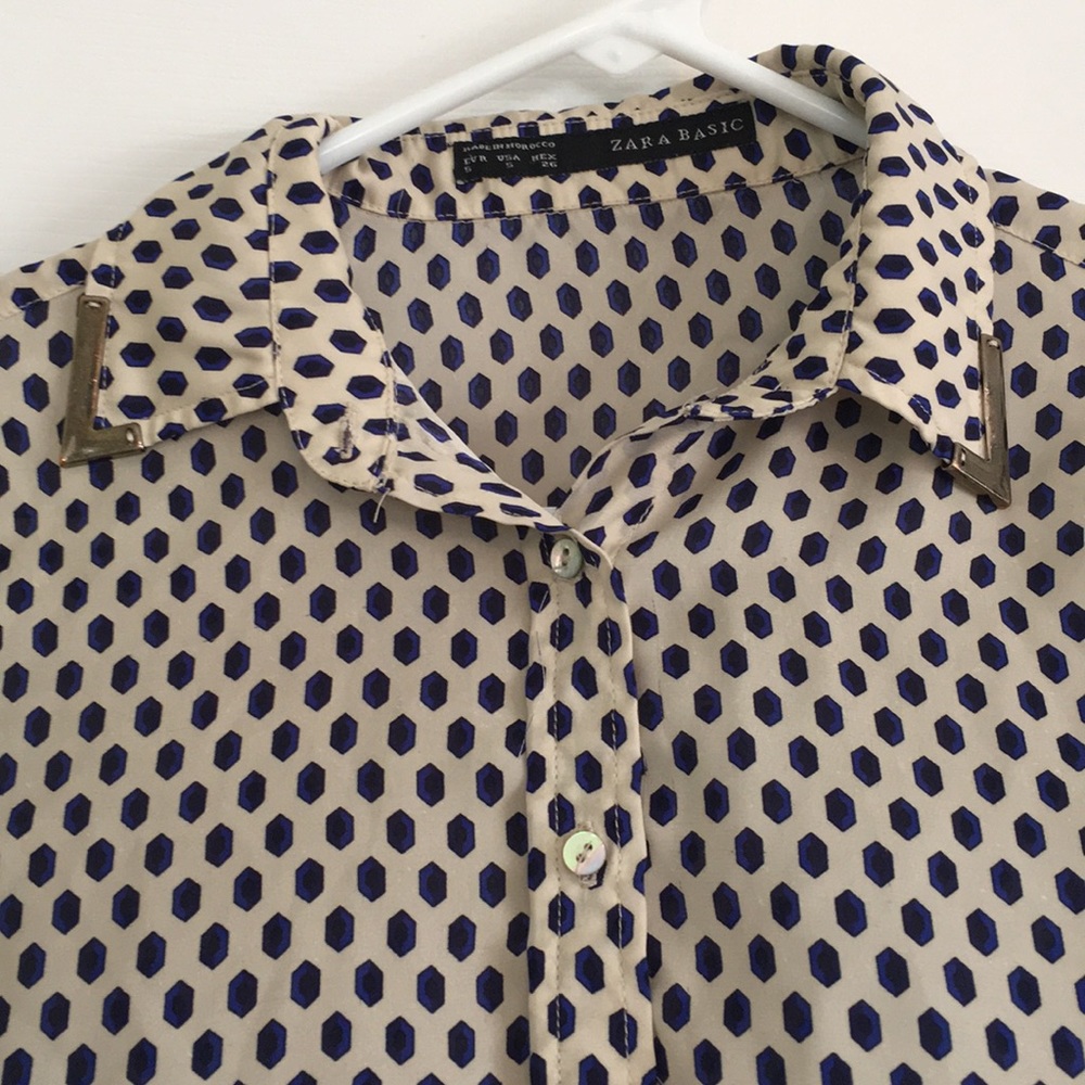 Zara Basic Silk Button Up Top Blouse - image 5